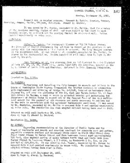 City Council Meeting Minutes, September 26, 1955