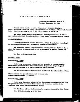 City Council Meeting Minutes, December 17, 1963