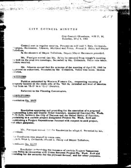 City Council Meeting Minutes, May 3, 1966