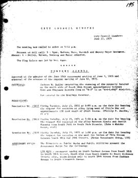 City Council Meeting Minutes, June 17, 1975