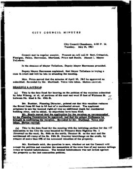 City Council Meeting Minutes, May 14, 1963