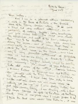 T. Handforth letter to his mother from Pei Tai Ho [Beidaihe District], China June 29th, 1932