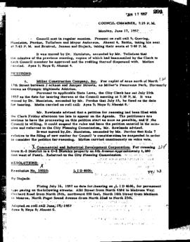 City Council Meeting Minutes, June 17, 1957