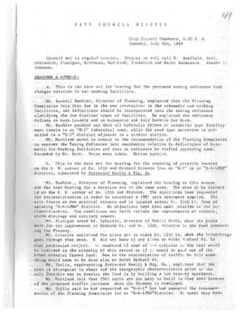 City Council Meeting Minutes, July 9, 1968