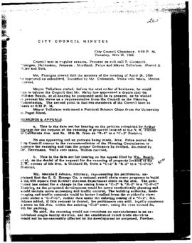 City Council Meeting Minutes, May 10, 1966