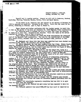 City Council Meeting Minutes, December 21, 1959