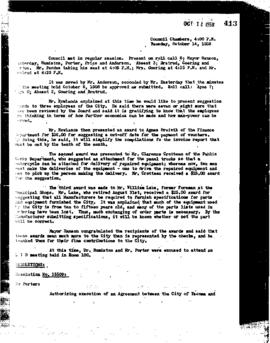City Council Meeting Minutes, October 14, 1958