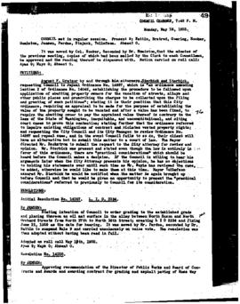 City Council Meeting Minutes, May 16, 1955