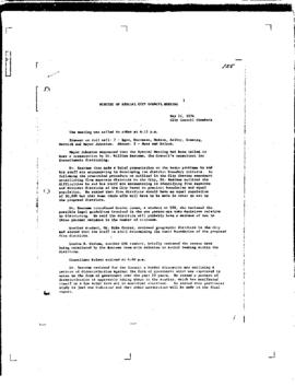 City Council Meeting Minutes, Special (2 of 2), May 21, 1974