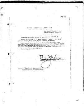 City Council Meeting Minutes, November 16, 1971