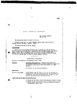 City Council Meeting Minutes, May 14, 1974