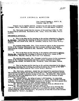 City Council Meeting Minutes, June 14, 1966