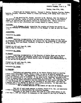 City Council Meeting Minutes, June 27, 1955
