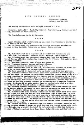 City Council Meeting Minutes, June 30, 1970