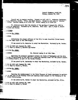 City Council Meeting Minutes, January 26, 1959