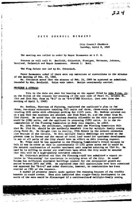 City Council Meeting Minutes, April 8, 1969