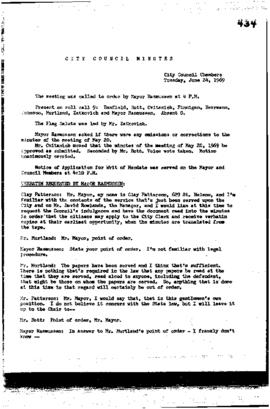 City Council Meeting Minutes, June 24, 1969