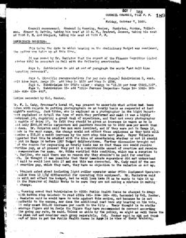 City Council Meeting Minutes, October 7, 1955
