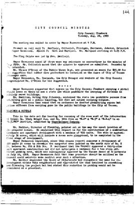City Council Meeting Minutes, August 26, 1969