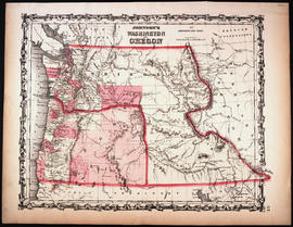 Johnson's Washington and Oregon, 1863
