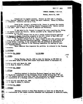 City Council Meeting Minutes, March 31, 1958