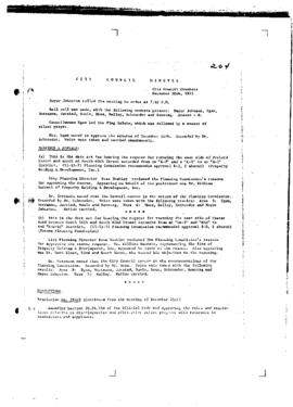City Council Meeting Minutes, December 28, 1971