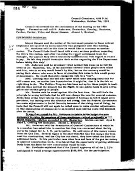 City Council Meeting Minutes, October 7, 1959