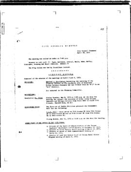 City Council Meeting Minutes, April 10, 1973