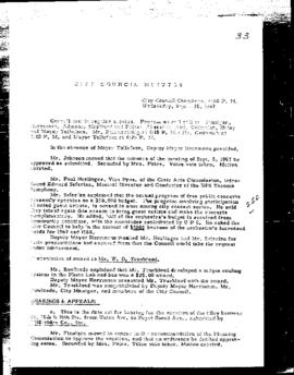 City Council Meeting Minutes, September 20, 1967