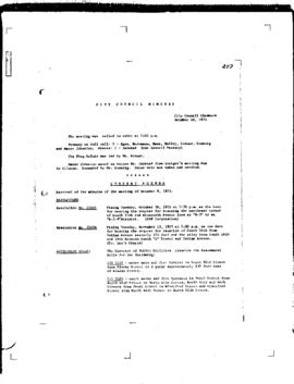 City Council Meeting Minutes, October 16, 1973