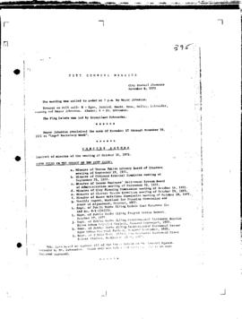 City Council Meeting Minutes, November 8, 1972