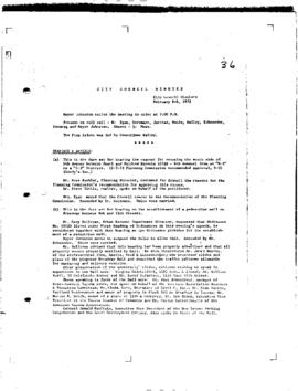 City Council Meeting Minutes, February 8, 1972
