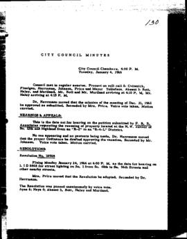 City Council Meeting Minutes, January 4, 1966