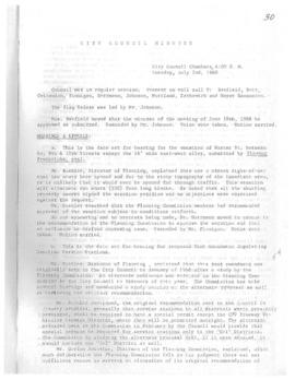 City Council Meeting Minutes, July 2, 1968