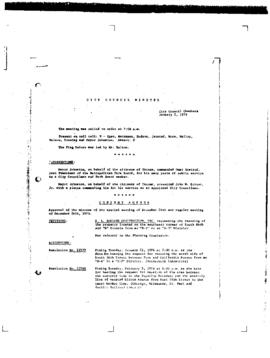 City Council Meeting Minutes, January 2, 1974