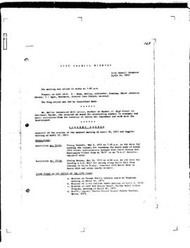 City Council Meeting Minutes, April 24, 1973