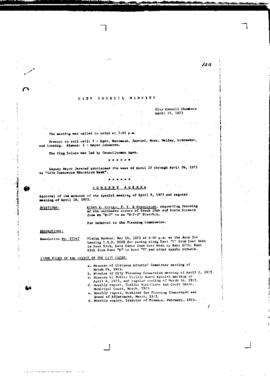 City Council Meeting Minutes, April 17, 1973