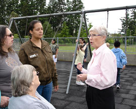 Vialle with Voters at Playground, c. 2011