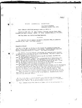 City Council Meeting Minutes, November 3, 1971