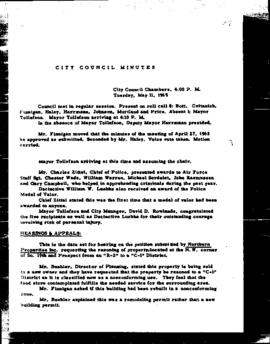 City Council Meeting Minutes, May 11, 1965