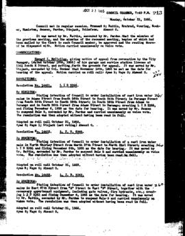City Council Meeting Minutes, October 31, 1955