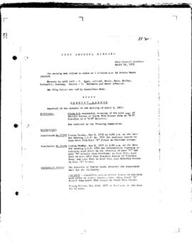 City Council Meeting Minutes, April 11, 1972