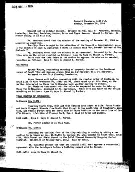 City Council Meeting Minutes, December 28, 1959