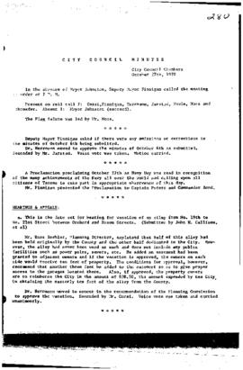 City Council Meeting Minutes, October 27, 1970