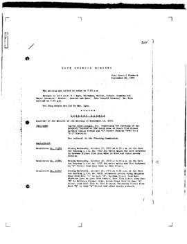 City Council Meeting Minutes, September 20, 1973