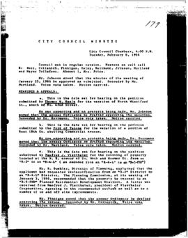City Council Meeting Minutes, February 8, 1966