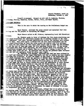 City Council Meeting Minutes, October 8, 1958