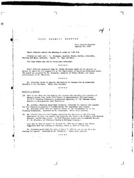 City Council Meeting Minutes, January 18, 1972