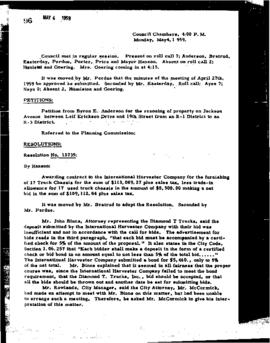 City Council Meeting Minutes, May 4, 1959