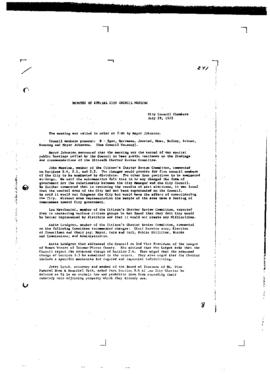 City Council Meeting Minutes, July 19, 1973